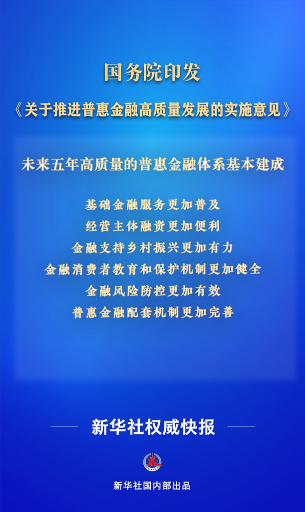 新聞分析:我國明確普惠金融高質量發(fā)展目標 推動重點領域信貸服務提質增效