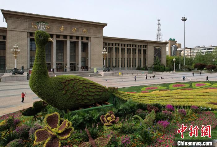 圖為航拍花壇。(無人機(jī)照片) 翟羽佳 攝