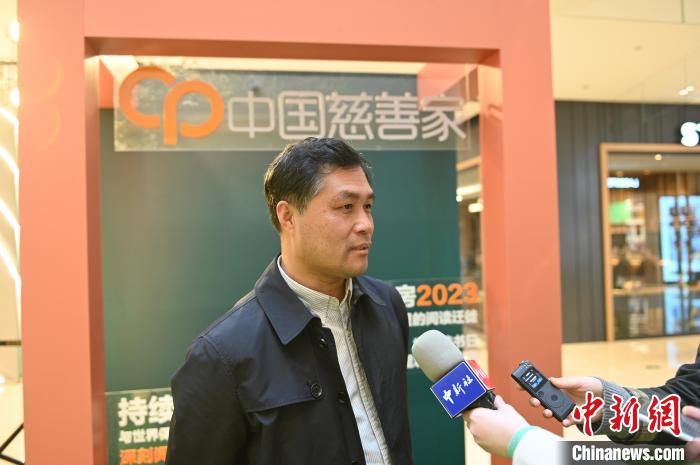 薛濤接受采訪。　于海洋 攝