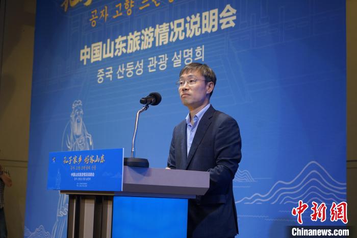 首爾市政府觀光體育局局長金英渙致辭。　劉旭 攝