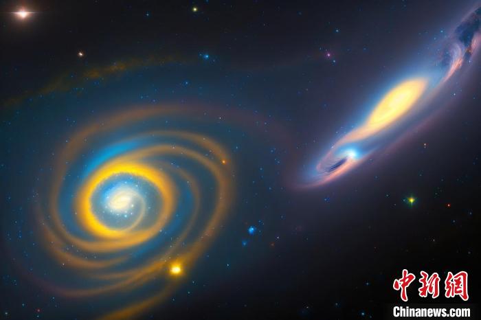 本星系群的三維藝術(shù)圖。　中科院國家天文臺 供圖