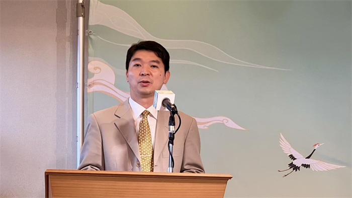 中國(guó)駐東京旅游辦事處主任歐陽(yáng)安致辭。中國(guó)駐東京旅游辦事處供圖