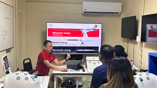 培訓(xùn)現(xiàn)場。第18期援圭亞那醫(yī)療隊供圖