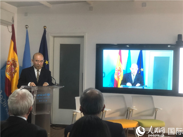 生態(tài)環(huán)境部應(yīng)對氣候變化司一級巡視員孫楨在研討會上致辭。 人民網(wǎng)記者 趙健攝