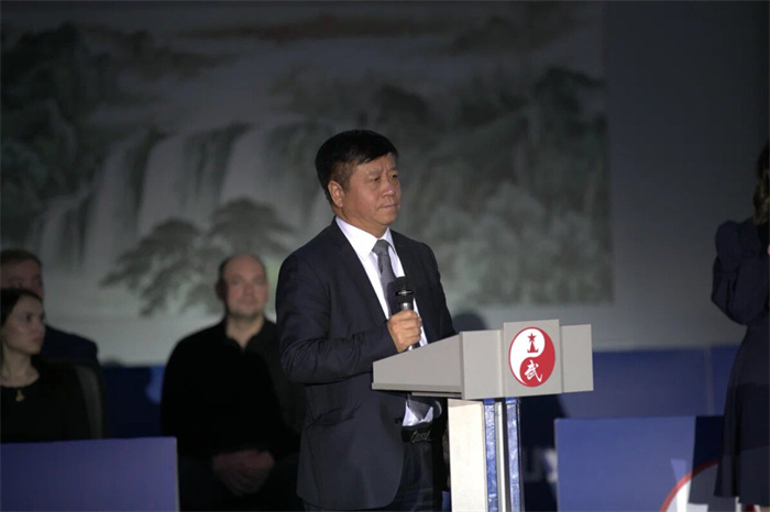 中國(guó)駐俄羅斯大使張漢暉致辭。駐俄羅斯大使館供圖