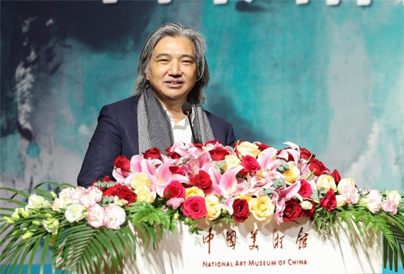 吳為山致辭。主辦方供圖