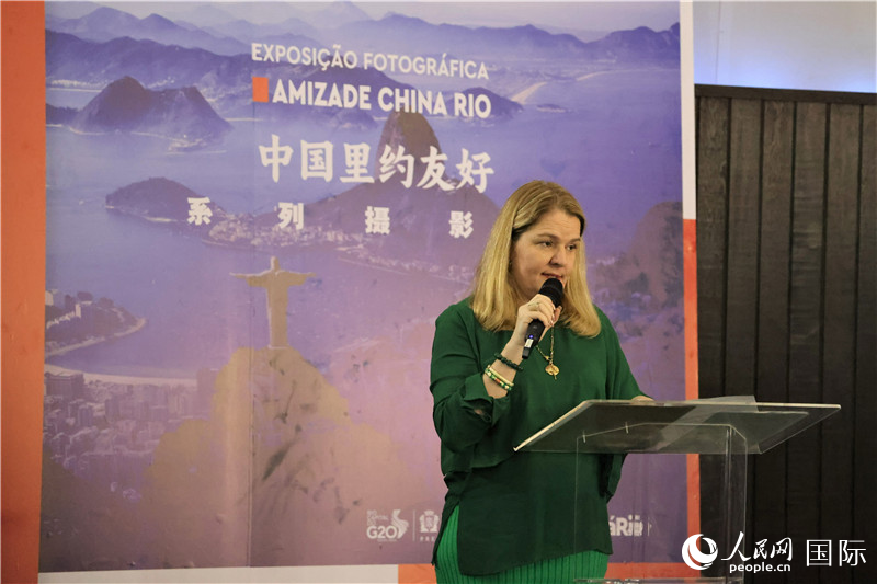 巴西中國創(chuàng)新經(jīng)濟(jì)研究院主席克勞迪婭·亞努齊在活動(dòng)中致辭。人民網(wǎng)記者 時(shí)元皓攝