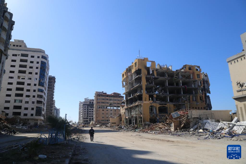 這是1月25日拍攝的加沙城一角。新華社發(fā)