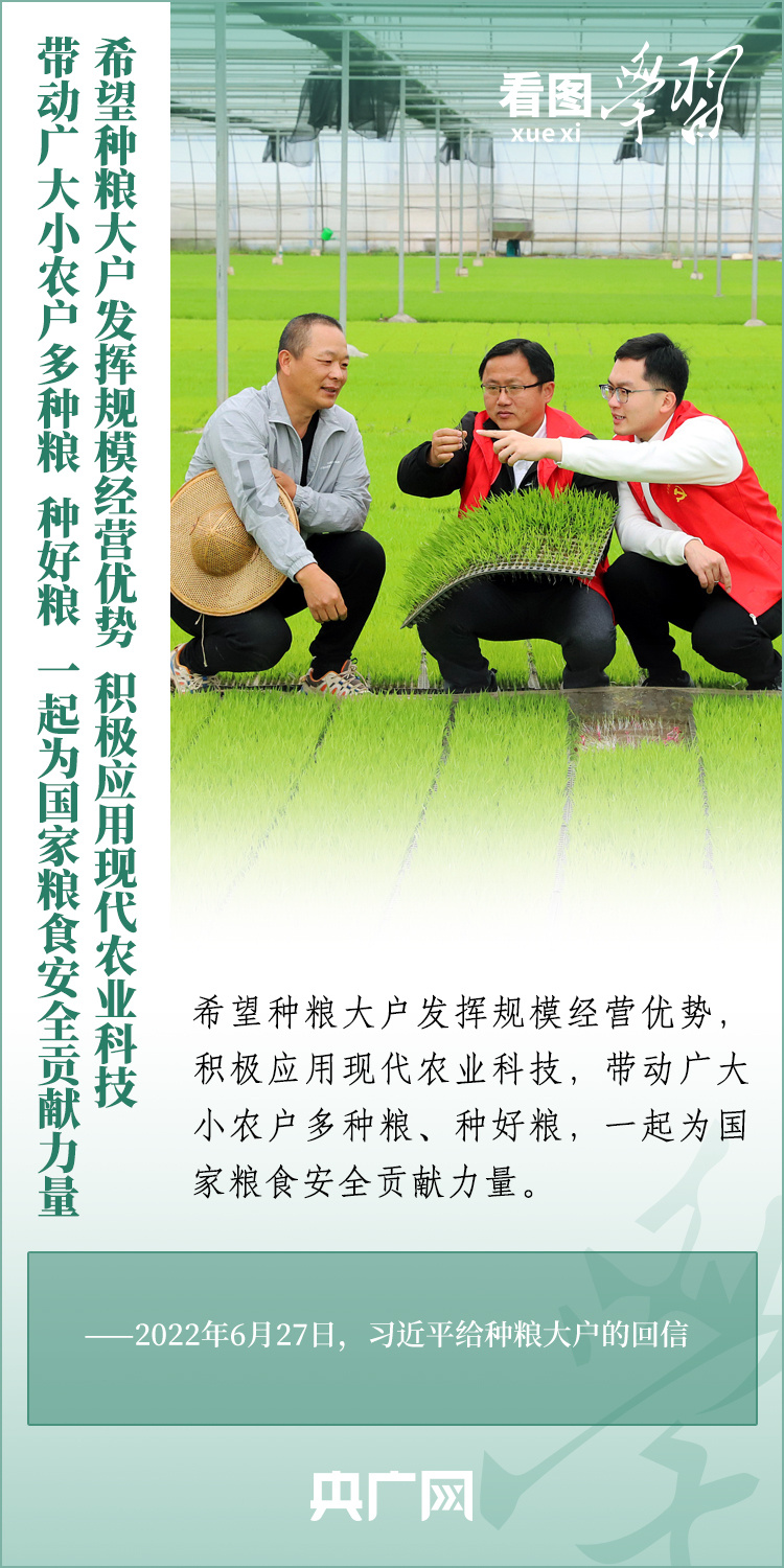 看圖學(xué)習(xí)丨推廣良田、良種、良法、良機(jī) 給農(nóng)業(yè)現(xiàn)代化插上科技的翅膀