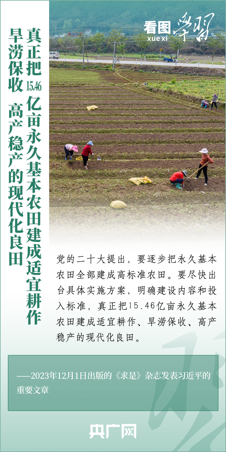 看圖學(xué)習(xí)丨推廣良田、良種、良法、良機(jī) 給農(nóng)業(yè)現(xiàn)代化插上科技的翅膀