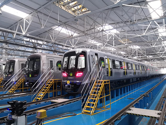 石家莊地鐵二號線列車。 中車齊車集團石家莊公司供圖