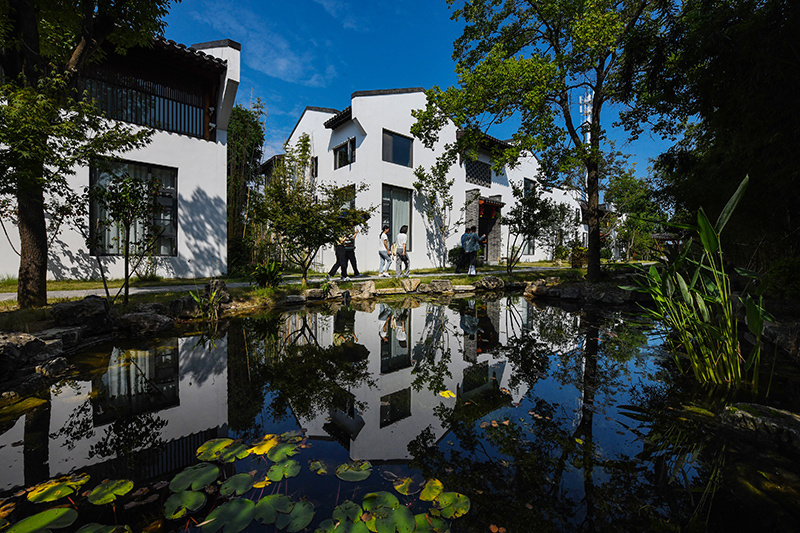 畈塘民宿群保留了江淮建筑的傳統(tǒng)風(fēng)格。吳芳攝