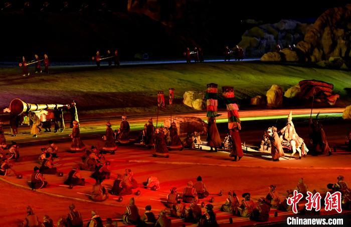 3月17日，西藏拉薩，《文成公主》大型史詩劇演出現(xiàn)場(chǎng)?！±盍?攝