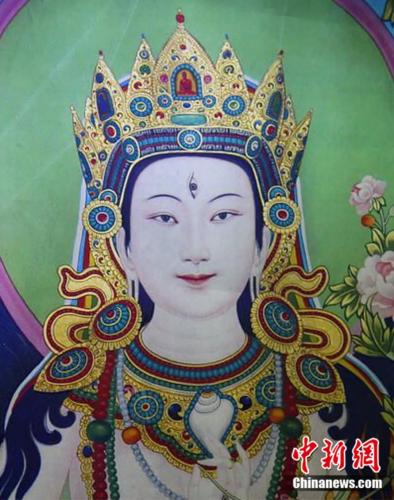 安多強巴繪制的《度母》唐卡。<a target='_blank' href='/'><p  align=