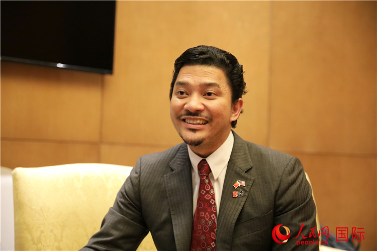 馬來西亞駐華大使館教育參贊沙烈胡丁在2024中國(guó)-東盟教育交流周期間接受人民網(wǎng)專訪。人民網(wǎng) 王婧攝