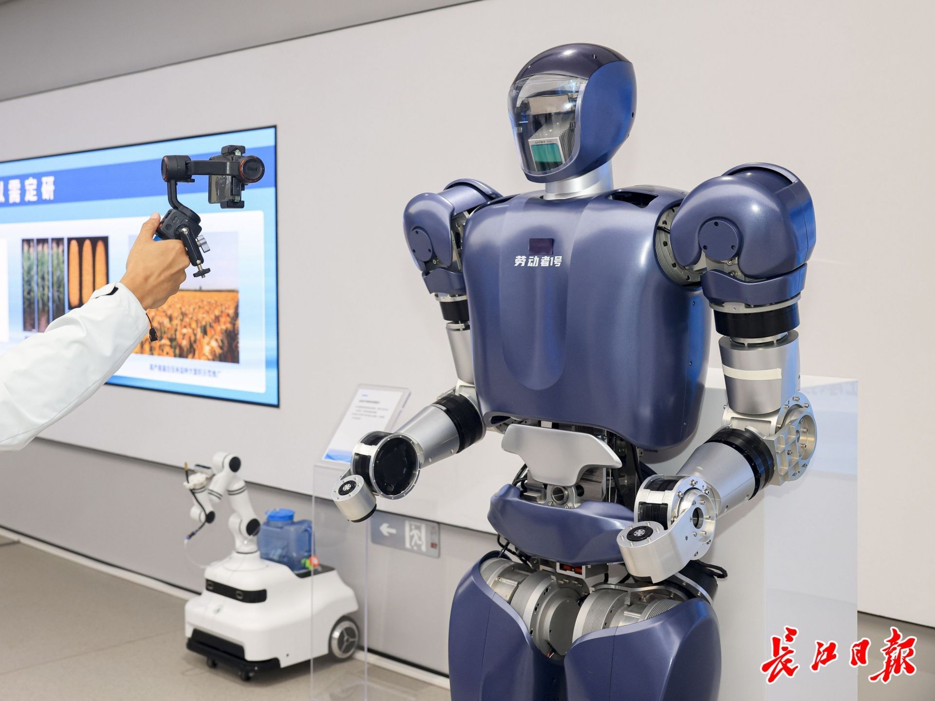 格藍(lán)若人形機(jī)器人。長(zhǎng)江日?qǐng)?bào)記者胡冬冬 攝