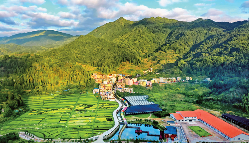 林茂田豐、天藍(lán)水清的“七彩”后洋村。 寧德市委宣傳部供圖 （2023年第24期《求是》雜志刊發(fā)）