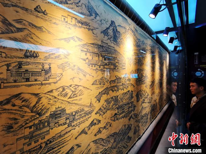 圖為歷代藏醫(yī)藥學(xué)教育機(jī)構(gòu)展示?！?zhí)砀?攝