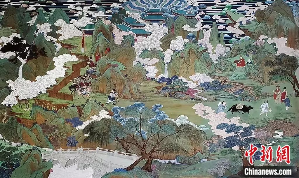 臨摹、補(bǔ)繪的青海瞿曇寺壁畫(huà)。受訪(fǎng)者 供圖