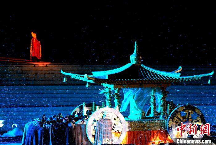 3月17日，西藏拉薩，《文成公主》大型史詩劇演出現(xiàn)場。　李林 攝