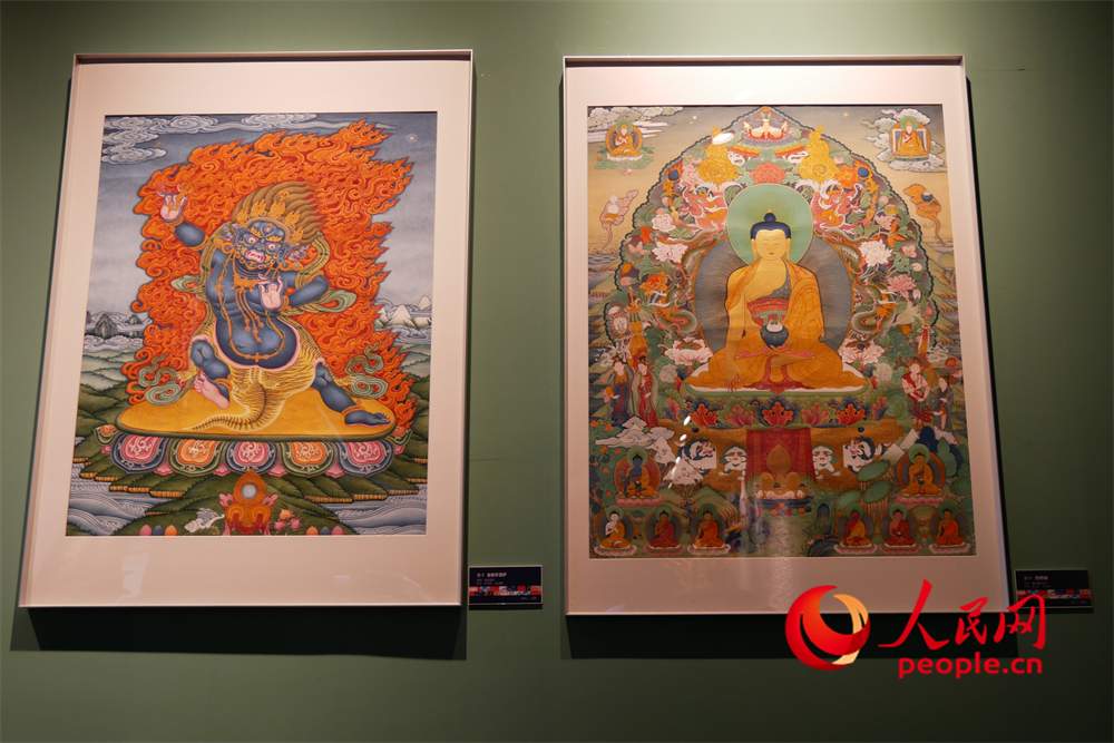 唐卡藝術(shù)作品。人民網(wǎng) 韋衍行攝