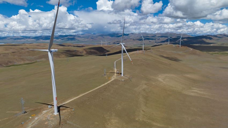 西藏措美哲古風(fēng)電場。受訪者供圖