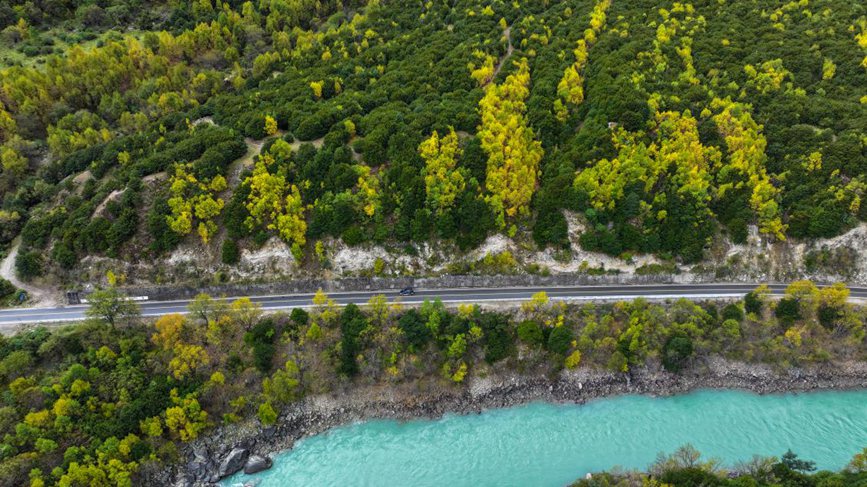 去往墨脫的路上，秋色正明。張澤坤攝